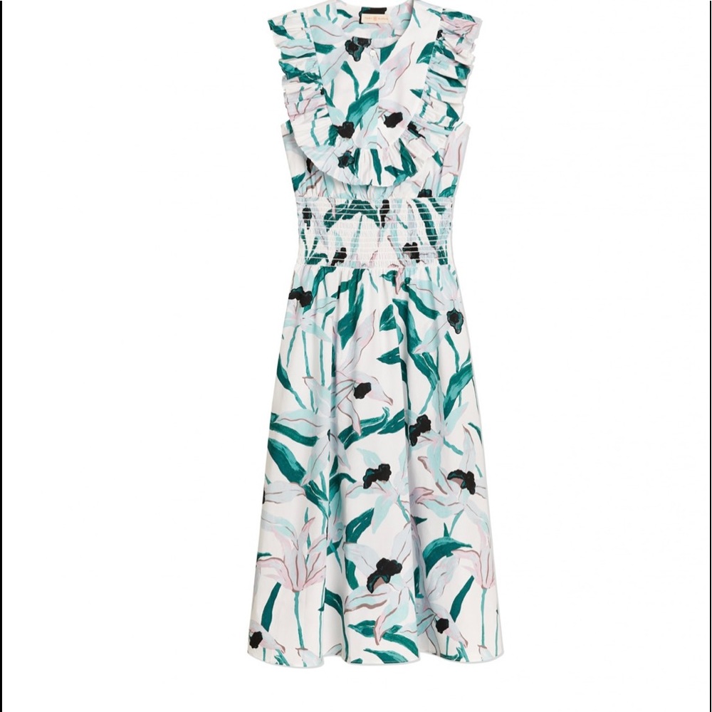 Tory Burch floral cotton dress NWOT size 4